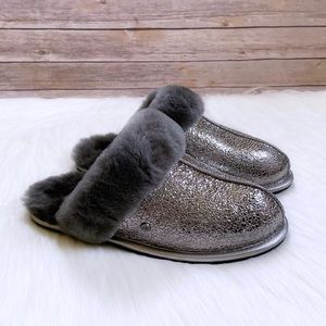 UGG Shoes Ugg Womens Scuffette Ii Metallic Sparkle Gunmetal